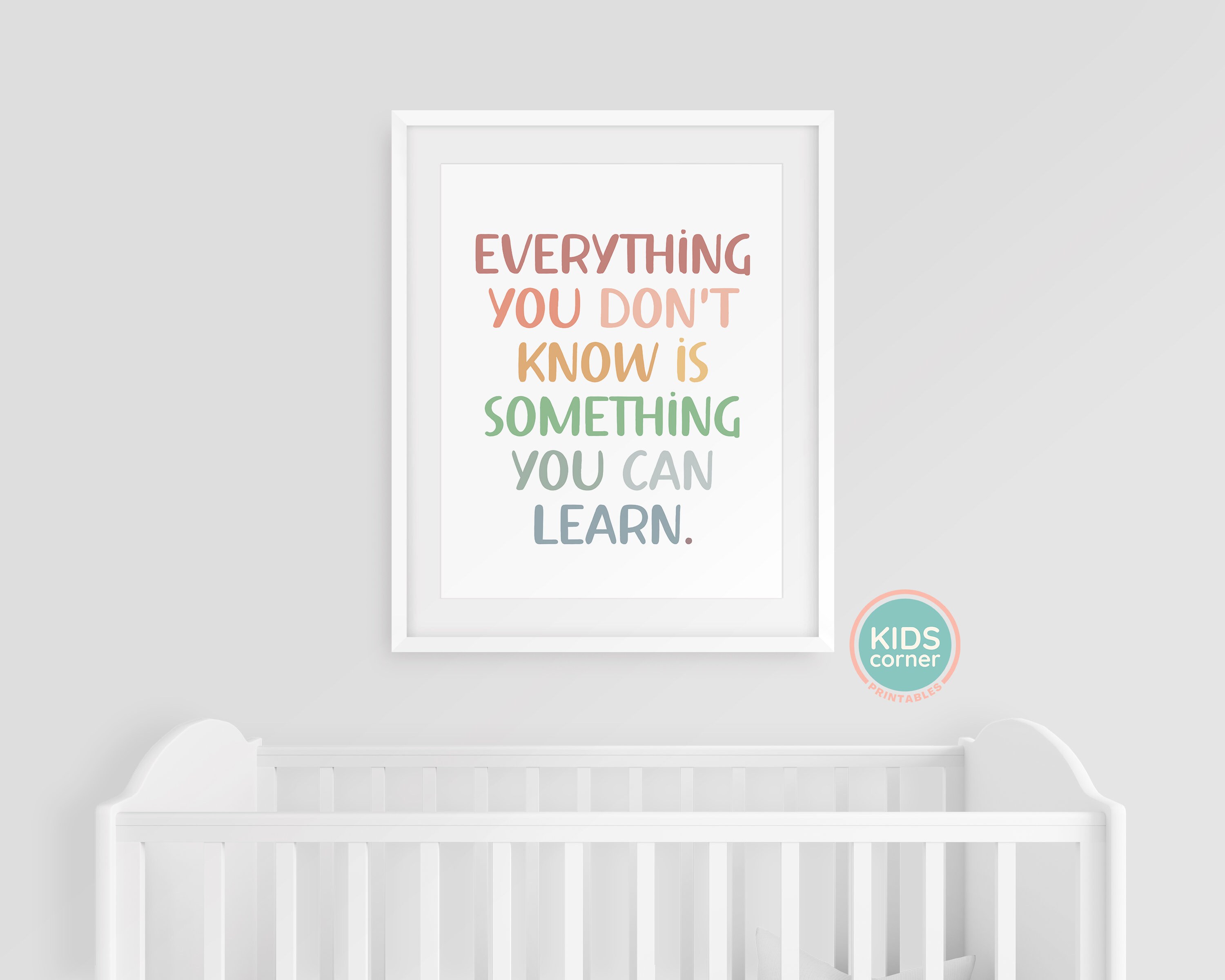 Everything You Don't Know is Something You Can Learn Print, Boho Print ...