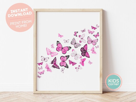 Purple Butterflies Printable Purple Butterfly Print - Etsy