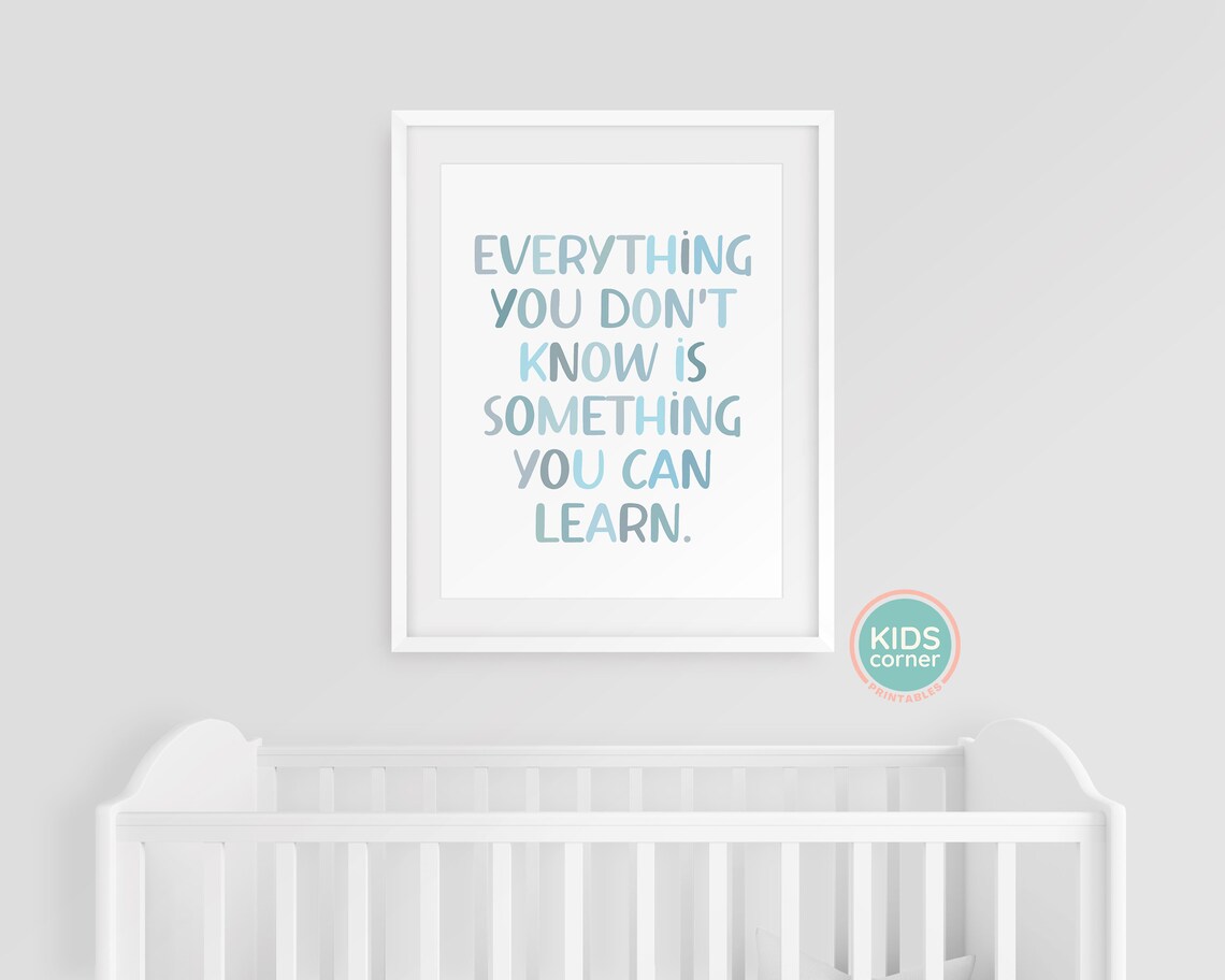 Everything You Don't Know is Something You Can Learn Print, Blues Quote ...