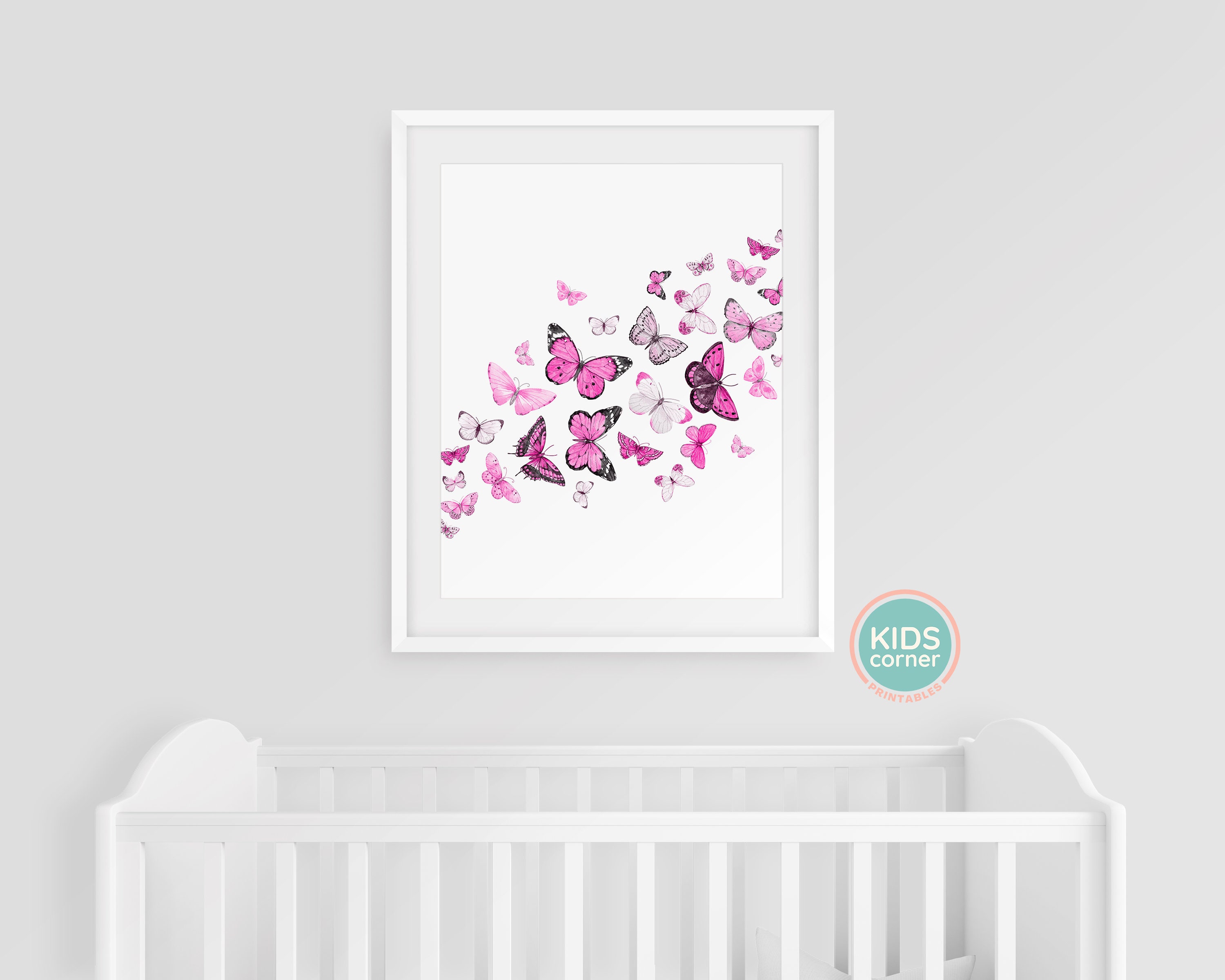 Purple Butterflies Printable, Purple Butterfly Print, Butterfly Wall ...