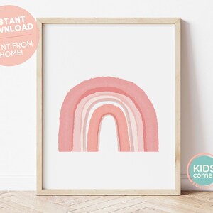 Rainbow Wall Art, Rainbow Nursery Decor, Instant Download Rainbow Wall Art,  PRINTABLE Wall Art, Girls Room, Kids Wall Art, DIGITAL DOWNLOAD