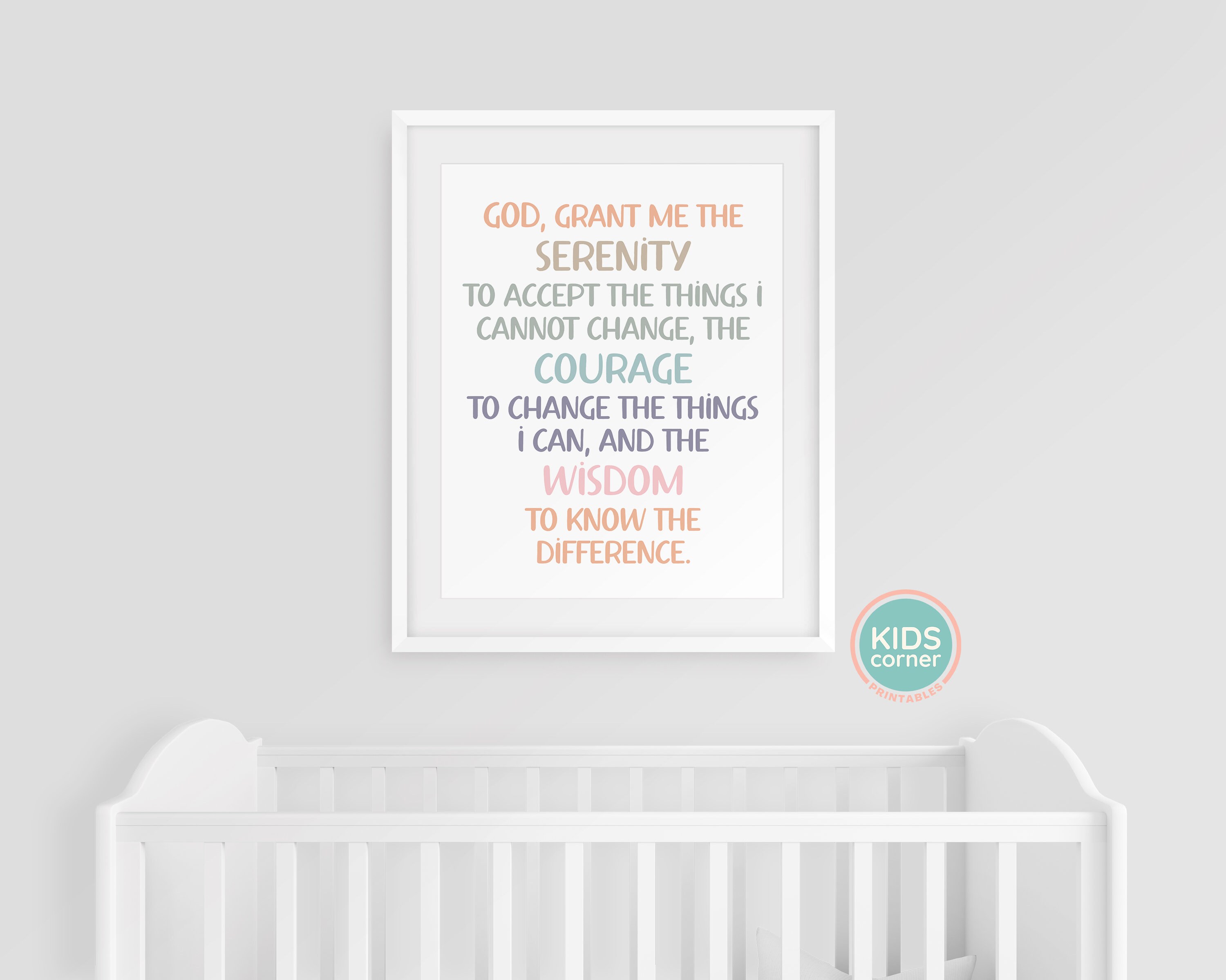 Serenity Prayer Printable, God, Grant Me the Serenity to Accept the ...