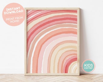 Rainbow Wall Art, Rainbow Nursery Decor, Instant Download, Kids PRINTABLE Wall Art, Children's Room Wall Art, DESCARGA DIGITAL