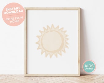 Sunshine Wall Art, Light Yellow Nursery Decor, Instant Download Wall Art, PRINTABLE Wall Art, Girls Room, Kids Wall Art, DIGITAL DOWNLOAD