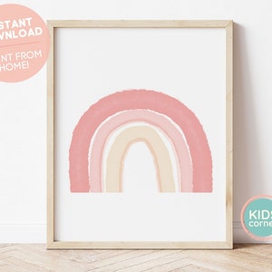 Rainbow Wall Art, Rainbow Nursery Decor, Instant Download Rainbow Wall Art,  PRINTABLE Wall Art, Girls Room, Kids Wall Art, DIGITAL DOWNLOAD