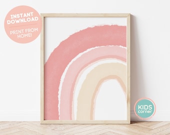 Regenbogen-Wand-Kunst, Regenbogen Kinderzimmer Dekor, Instant Download Regenbogen Wandkunst, druckbare Wandkunst, Mädchen Zimmer, Kinder Wandkunst, DIGITAL DOWNLOAD