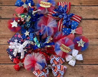 4th of July Dog Grooming Bow Package