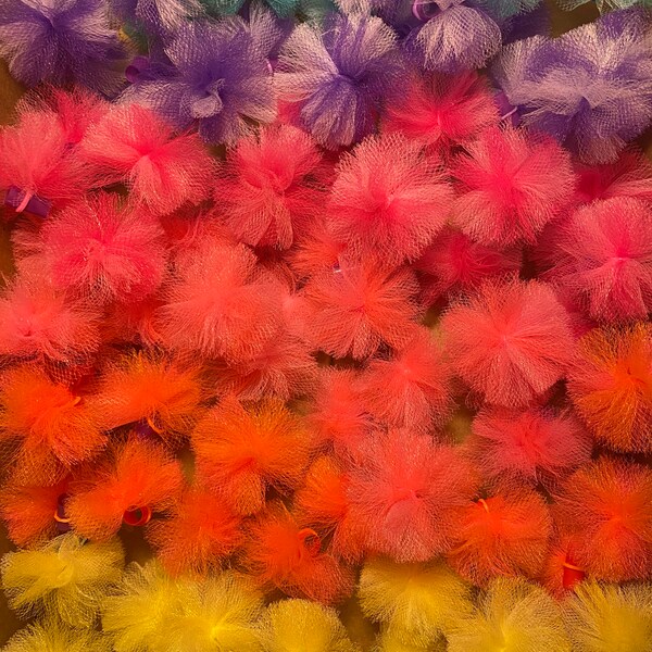 Bulk Small Tulle Dog Grooming Bows Assortment