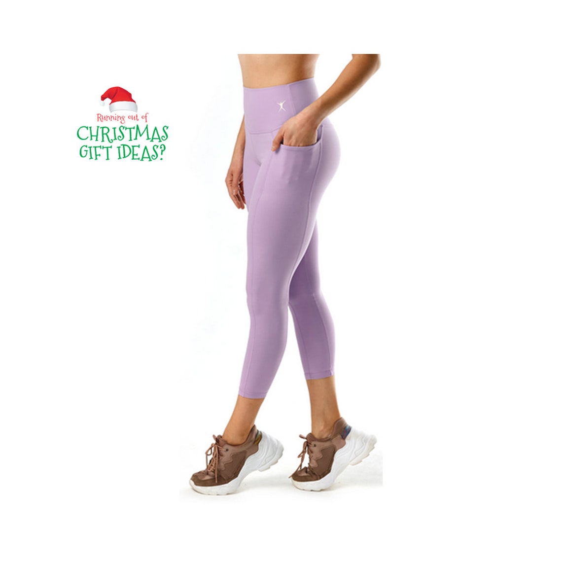 Women's High Waisted Workout 7/8 Leggings Crema Premium Etsy