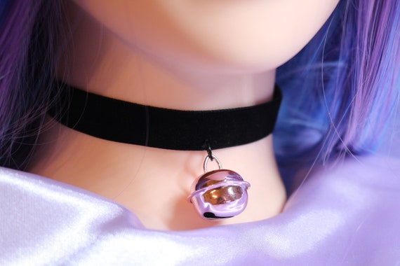 Choker Necklace Black Velvet Friends Accessory Kitty Cat White Pink Blue Bell Pendant beautiful Cosplay Jewelry for Her for Him Etsy