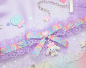 Cute choker ,Pastel Purple Collar, Kawaii charm , New Jewelry, Cosplay Accessory