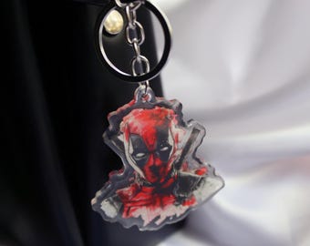 Acrylic Deadpool key chain, Bag Accessory