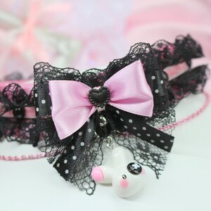 Mikikit Collana Choker in Pizzo con e Campanella per