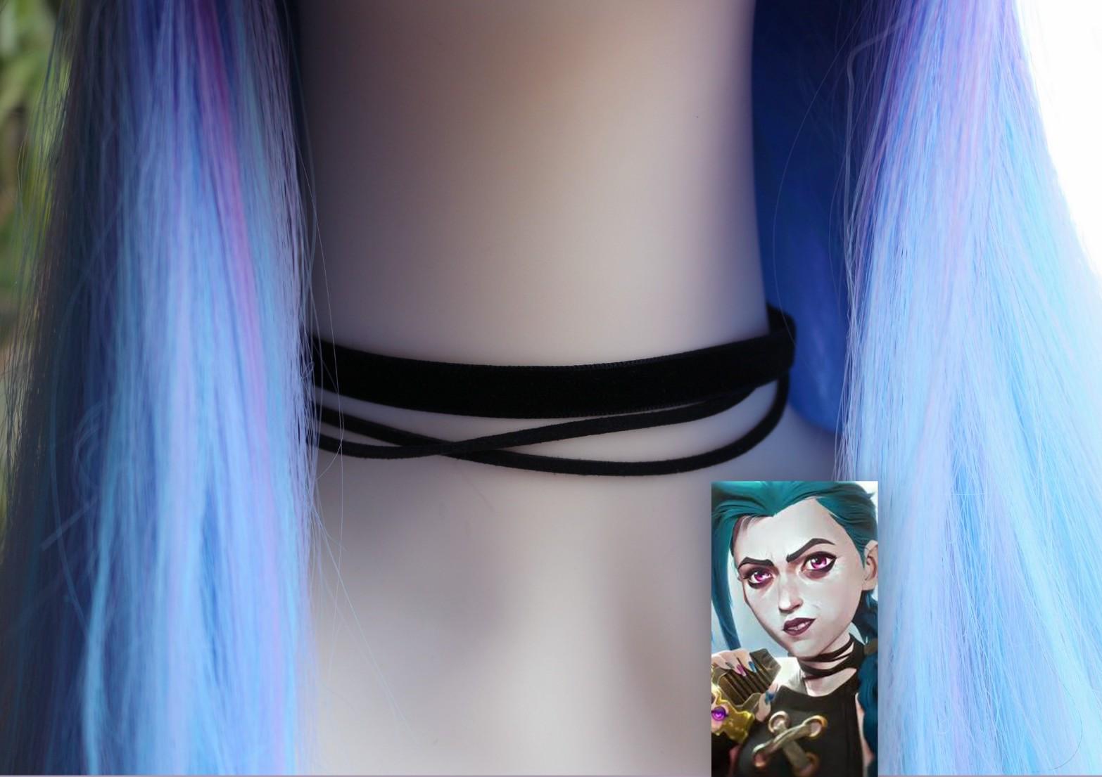 Black Jinx Style Collar, Arcane Choker, Stainless Steel Charm - Etsy