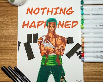 Roronoa Zoro Print Etsy Ireland