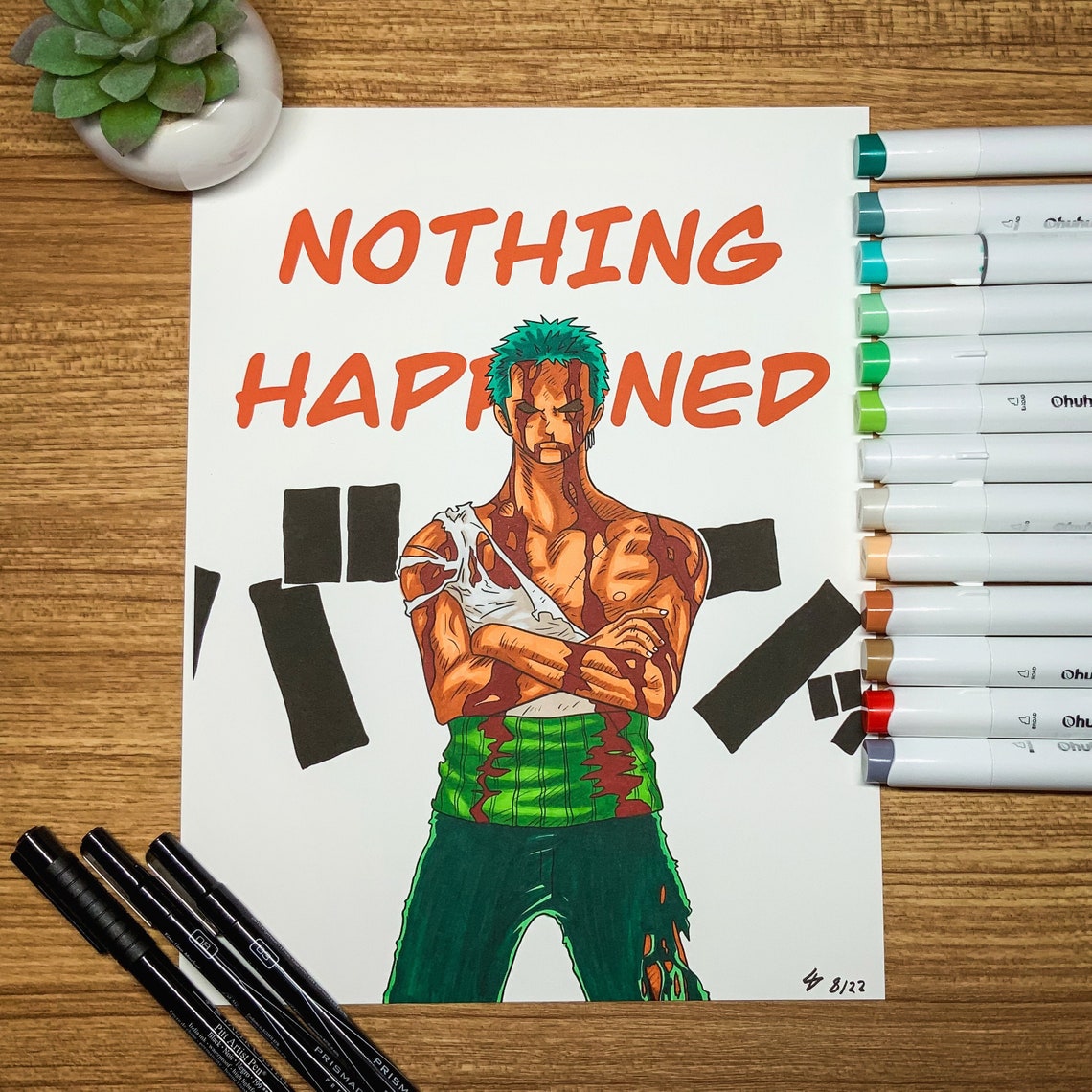 Roronoa Zoro nothing Happened Print - Etsy