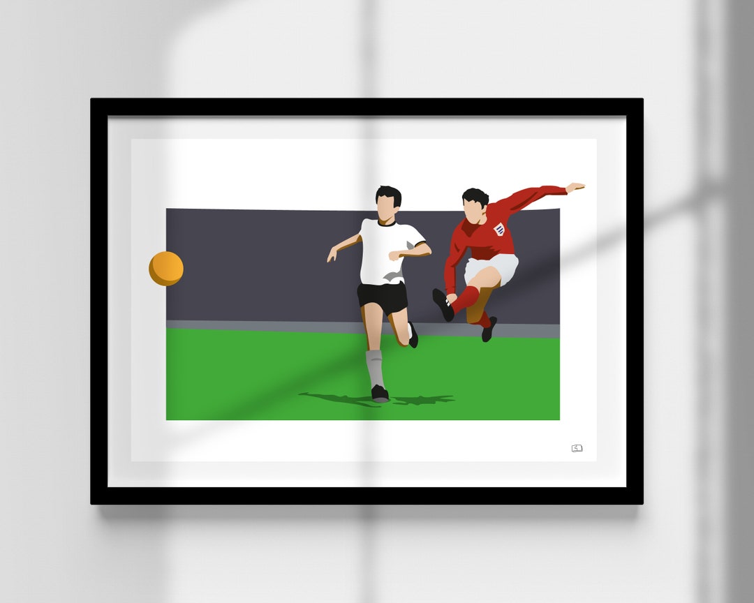Geoff Hurst World Cup 1966 England V Germany Goal Print Geoff Hurst World Cup 1966 England V Germany Goal Print