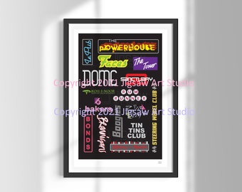 Birmingham Pubs and Clubs Vol 2 | 1980s | 1990s | Logos | Print | Wall Art