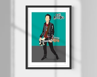 Sid Vicious Art Print: Sex Pistols Punk Rock Legend