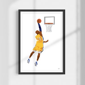 Kobe Bryant | LA Lakers | #24 | Basketball Legend |NBA | Print | Iconic | Minimalist Wall Art