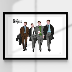 The Beatles | Liverpool Pop Legends | Rock Music Band | Print | Iconic | Minimalist Wall Art