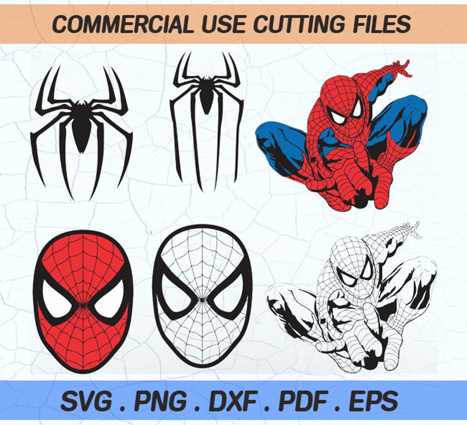 Spiderman Svg Vector Cutting Files Dxf Eps Png Pdf | Etsy