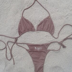 Buttery Soft Brown Tan Micro Bikini Set, Thong Bikini - Etsy