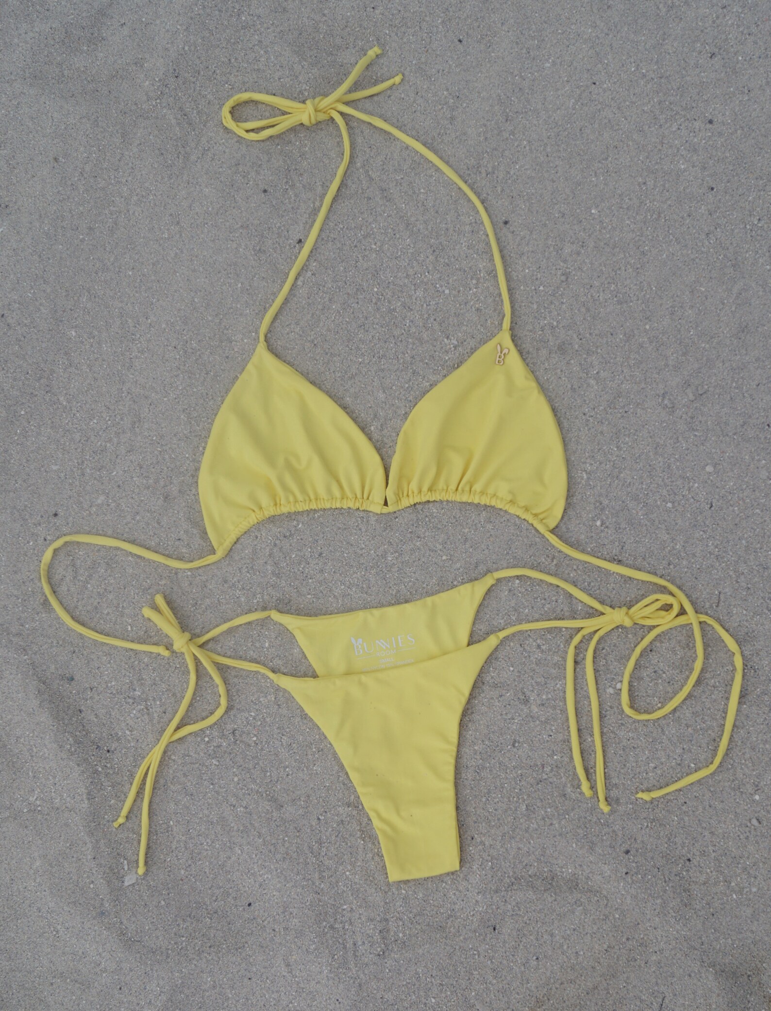pastel yellow bikini bottoms