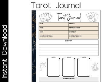 Tarot Journaal, Tarot Reading Tracker, Tarot Werkboek