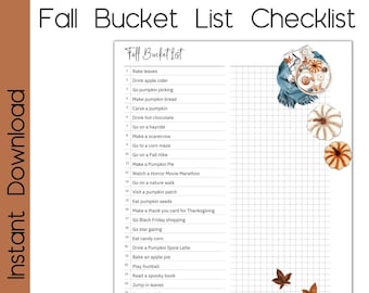 Lista de deseos de otoño imprimible