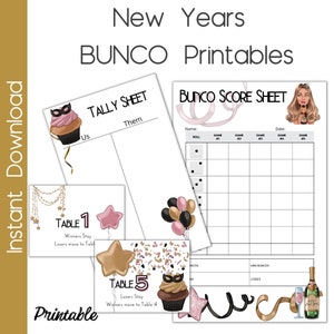 New Years Eve Printable Bunco Bundle