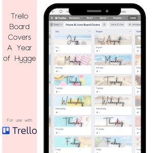 Trello Planner Cover Cards, Trello Week Planner Cover Cards