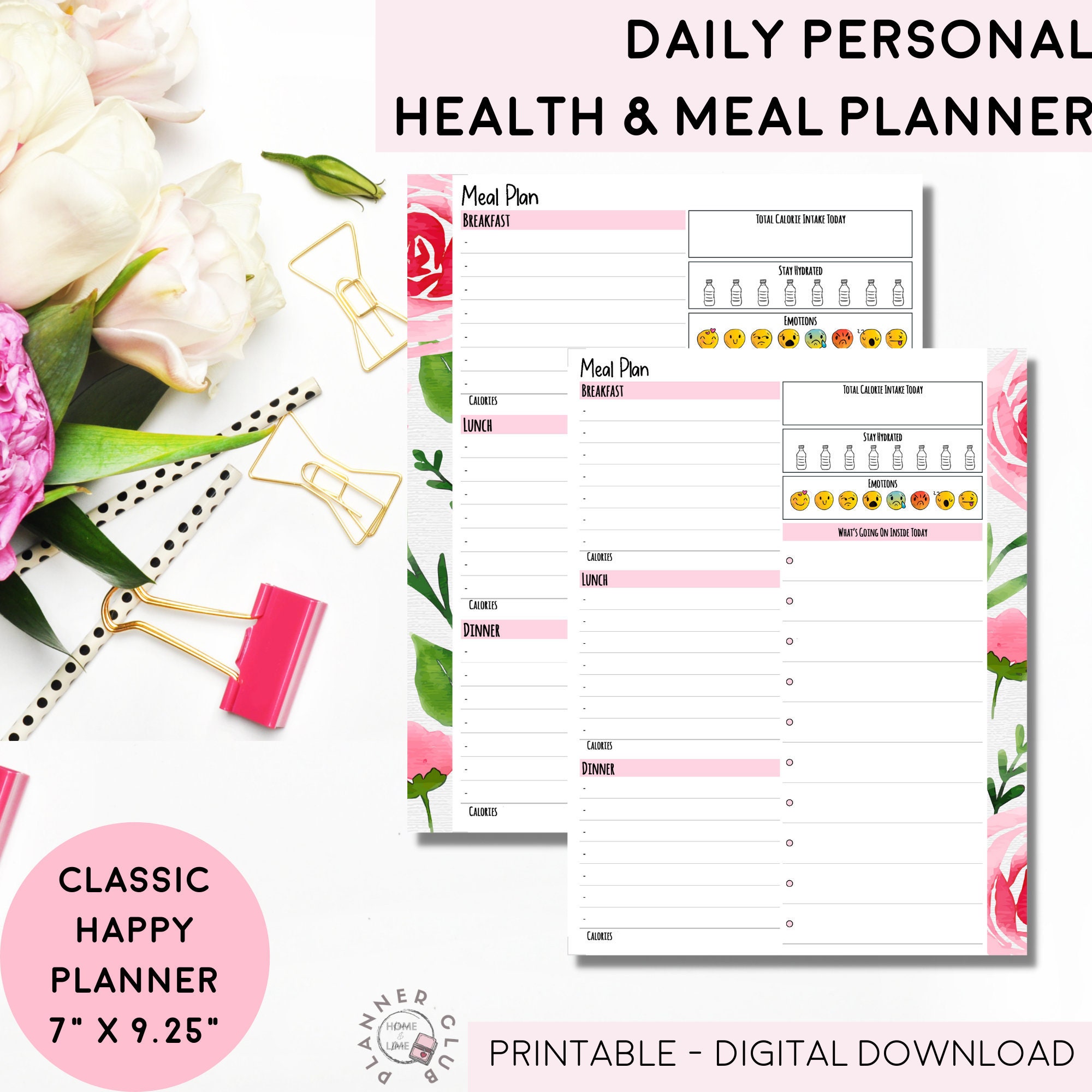 Meal Planner Portion Control Planner Diet Planner Health | Etsy