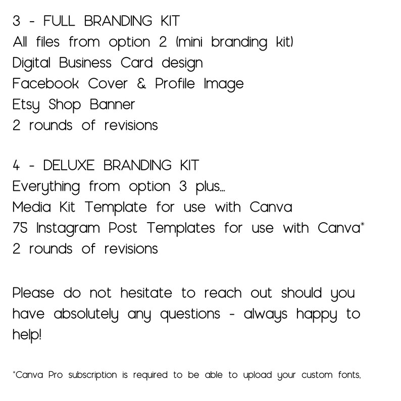 Branding Kit Brand Kit Branding Package Youthful Logo Etsy