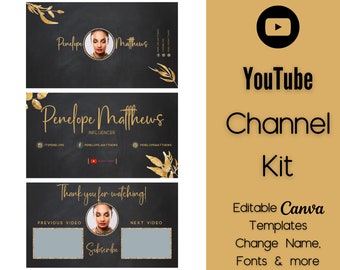 Kit de canal de YouTube, kit de marca de YouTube, plantilla de YouTube