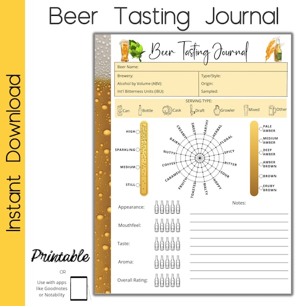 Beer Tasting Journal - Record and Remember Your Favorite Brews