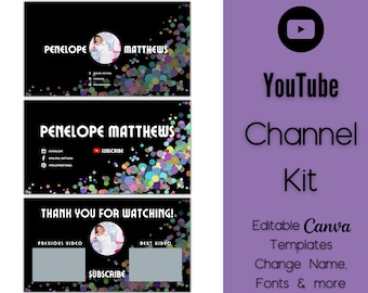 Kit de canal de YouTube, kit de marca de YouTube, plantilla de YouTube