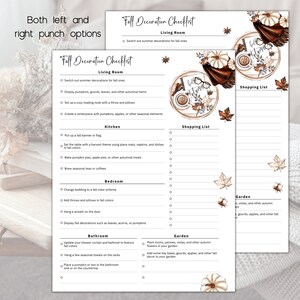 Fall Decoration Checklist Etsy