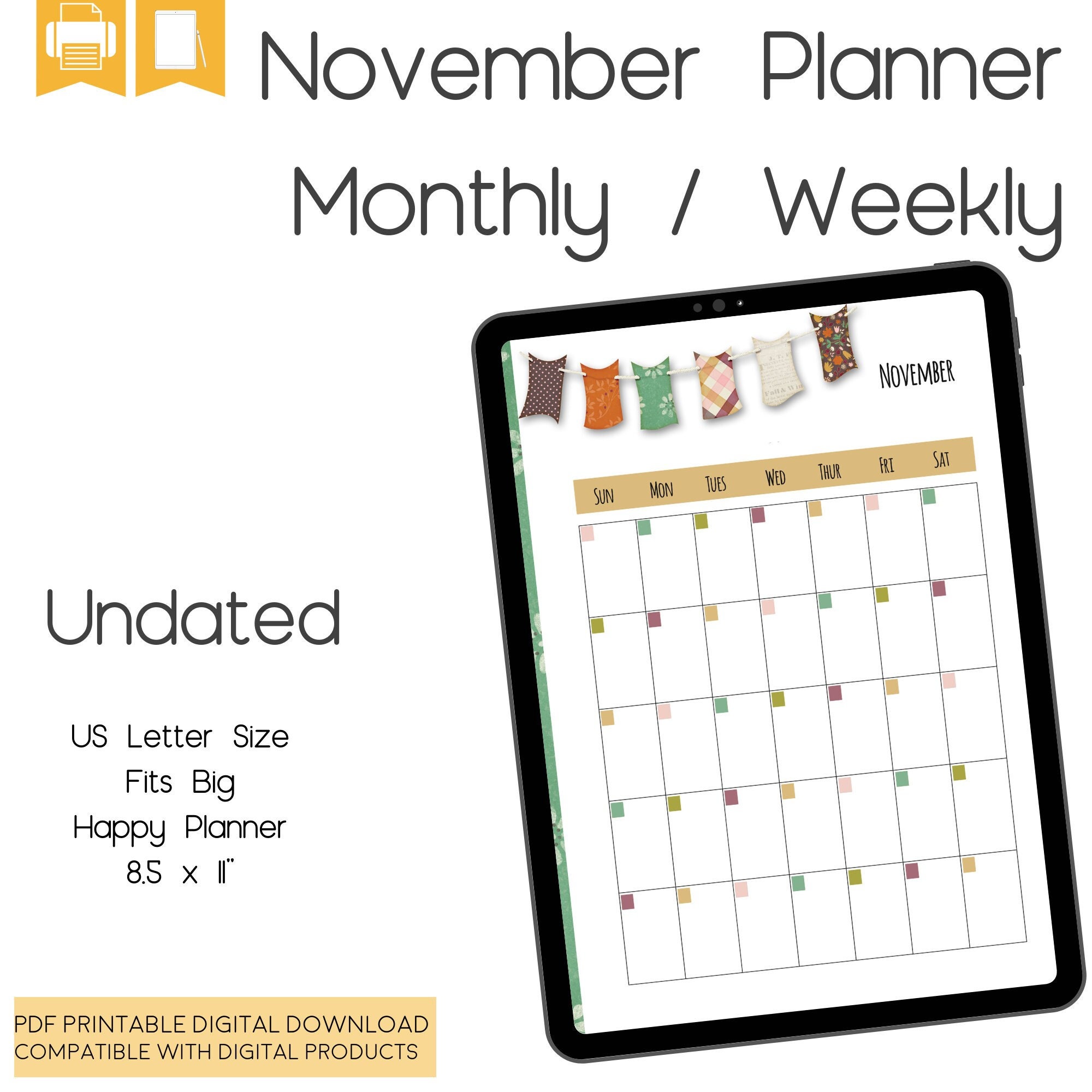 november-calendar-november-printable-calendar-simple-calendar-monthly-planner-weekly-planner-us-letter-size-big-hp-etsy