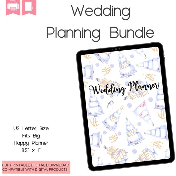 Wedding Planner Printable Printable Wedding Planner Kit | Etsy
