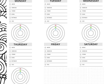 Apple Watch Fitness Tracker, Workout Tracker, Goal Tracker, Habit Tracker, Fitness Tracker, Daily Habit Tracker, Apple Watch Tracker
