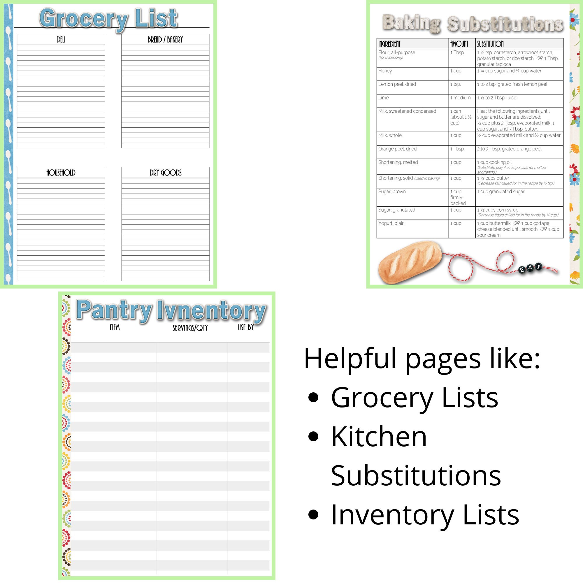 Meal Planner, Printable Planner Insert, Happy Planner Insert - Etsy