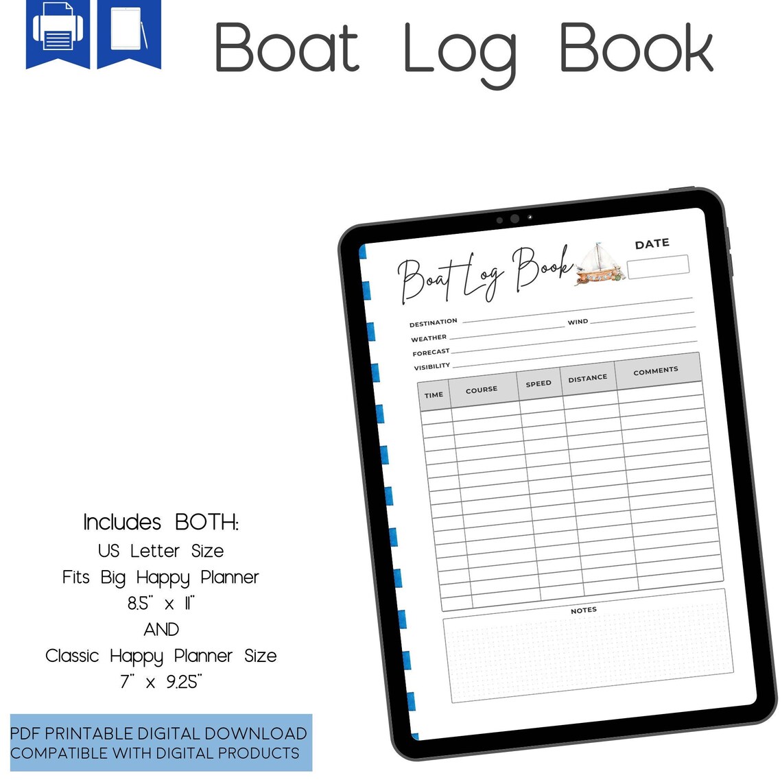 Boat Log Book Nautical Log Book Boating Journal Sailing Etsy