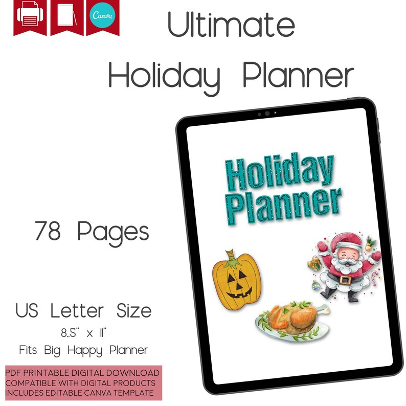 Holiday Planner Christmas Planner Halloween Planner Etsy