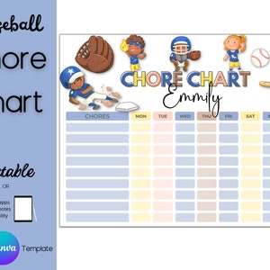 Printable Editable Chore Chart Bundle, Kids Chore Chart, Chore Chart for Kids, Kids Chores, Kids Reward Chart, Chore List, Kids Chart