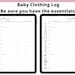 Baby Clothes Tracker, Baby Clothing Inventory Tracker, Closet Inventory ...