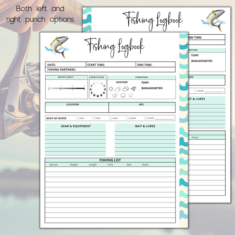 Fishing Journal, Fly Fishing Journal Etsy