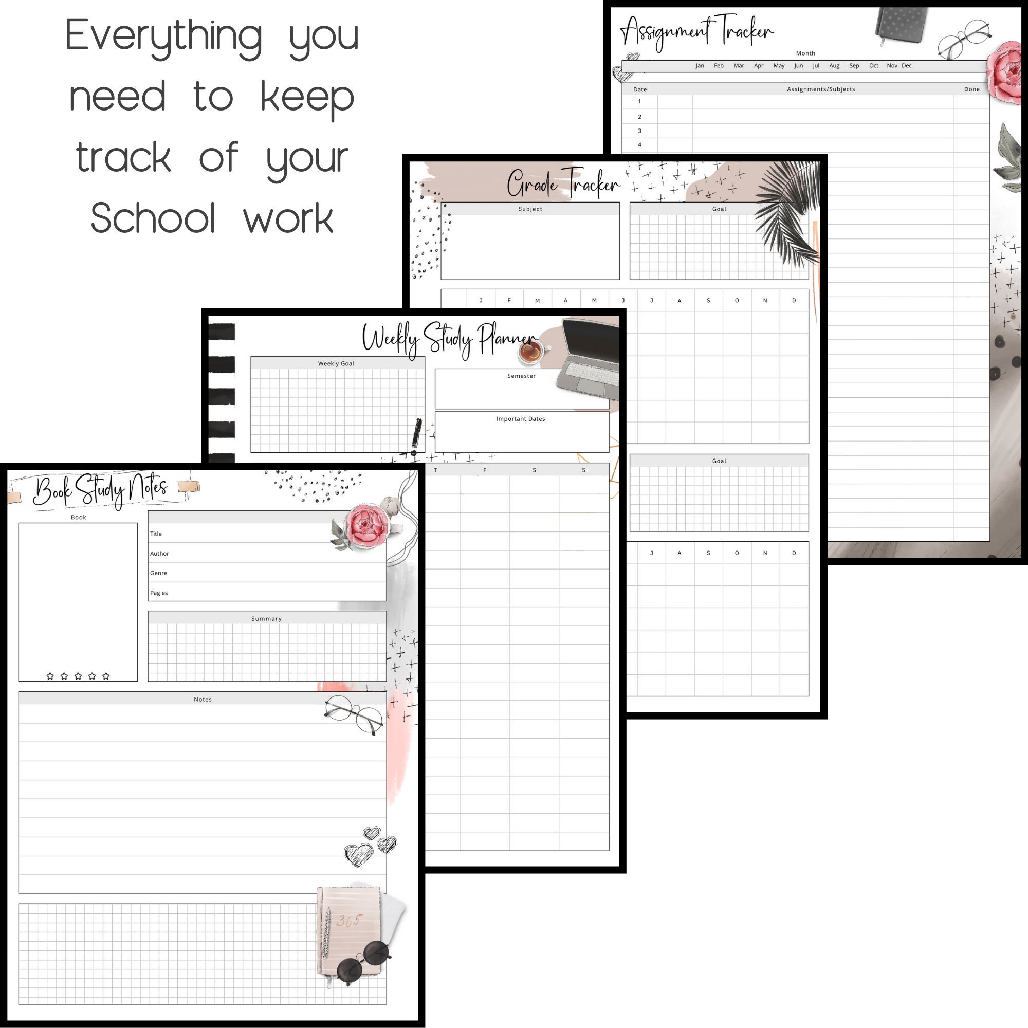 Student Planner Printable, Academic Planner Printable, College Student