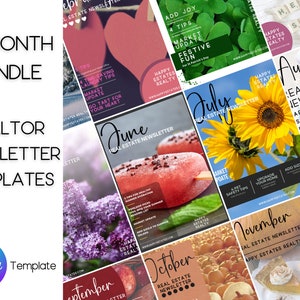 Real Estate Newsletter, Real Estate Marketing, Realtor Newsletter, Realtor Email Marketing, Canva Template