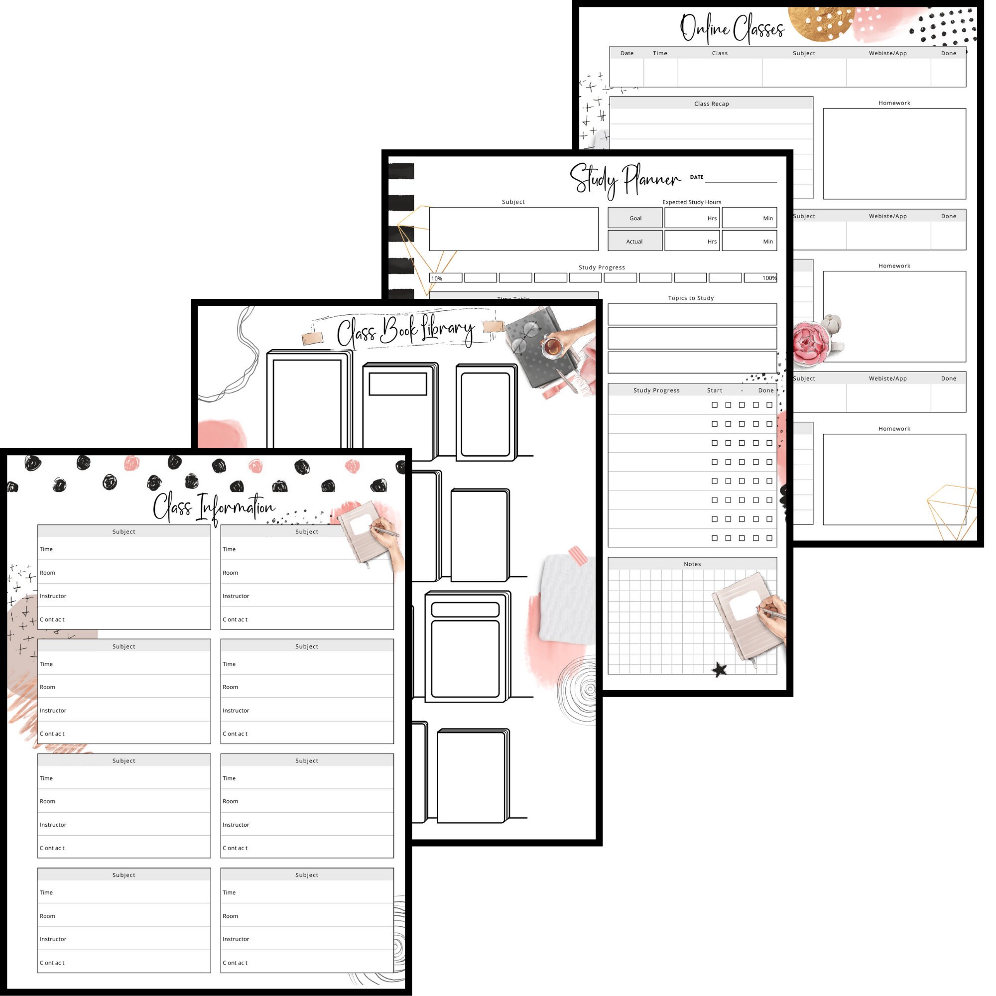 Student Planner Printable, Academic Planner Printable, College Student